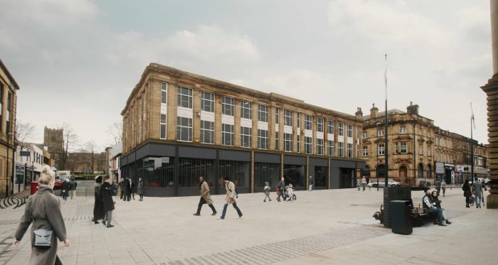 Artist Impression of Burtons Chambers Redevelopment into a coworking space in Accrington