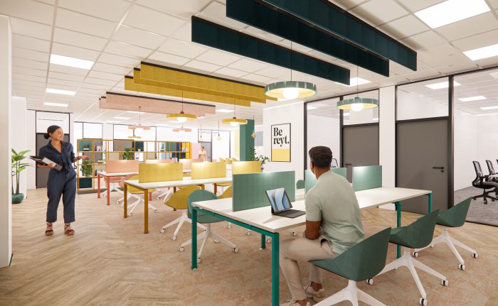 CGI image of coworking at 2-Work White Rose Park